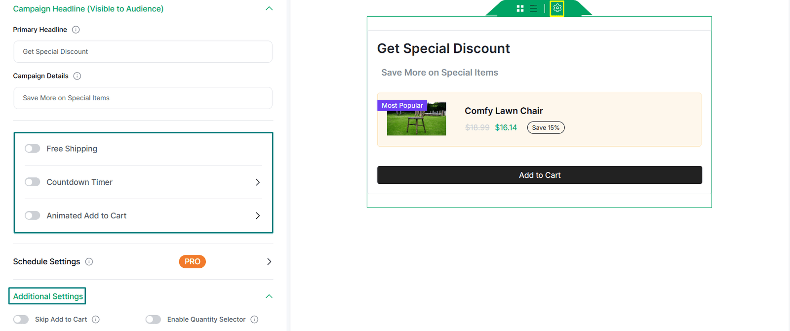 FOMO and Additional Settings