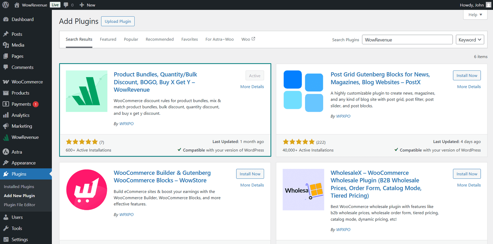 Install and Activate the WowRevenue Plugin