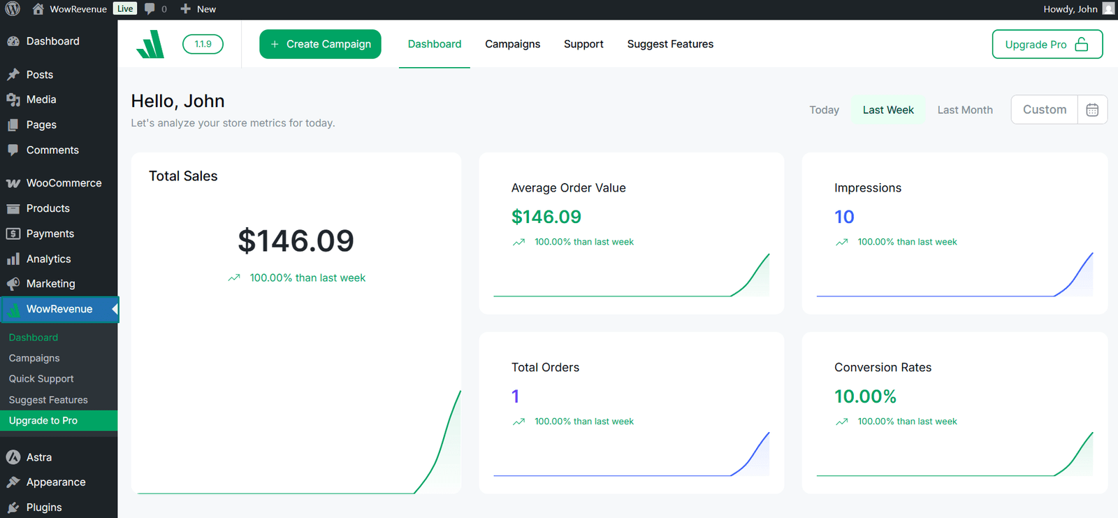 WowRevenue Dashboard